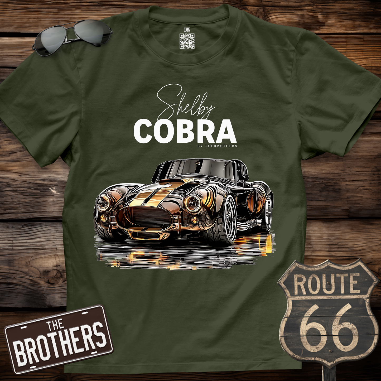 1965 Shelby Cobra Black & Gold T-Shirt