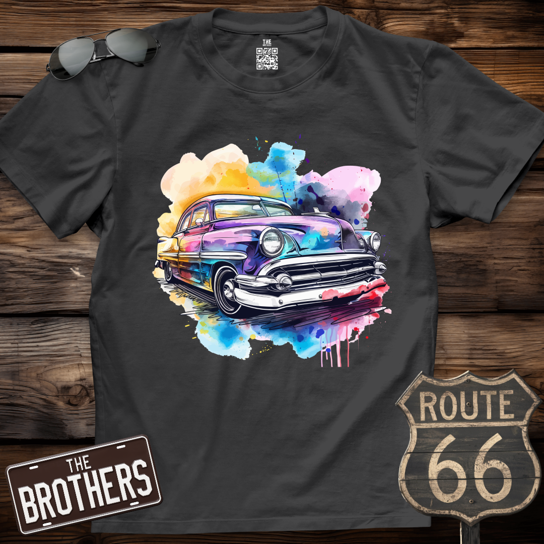 Vibrant Retro Wheels T-Shirt