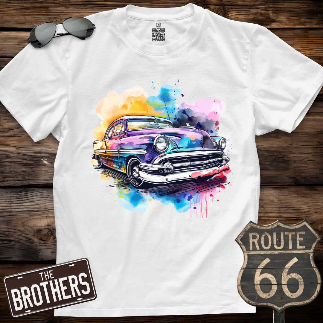 Vibrant Retro Wheels T-Shirt