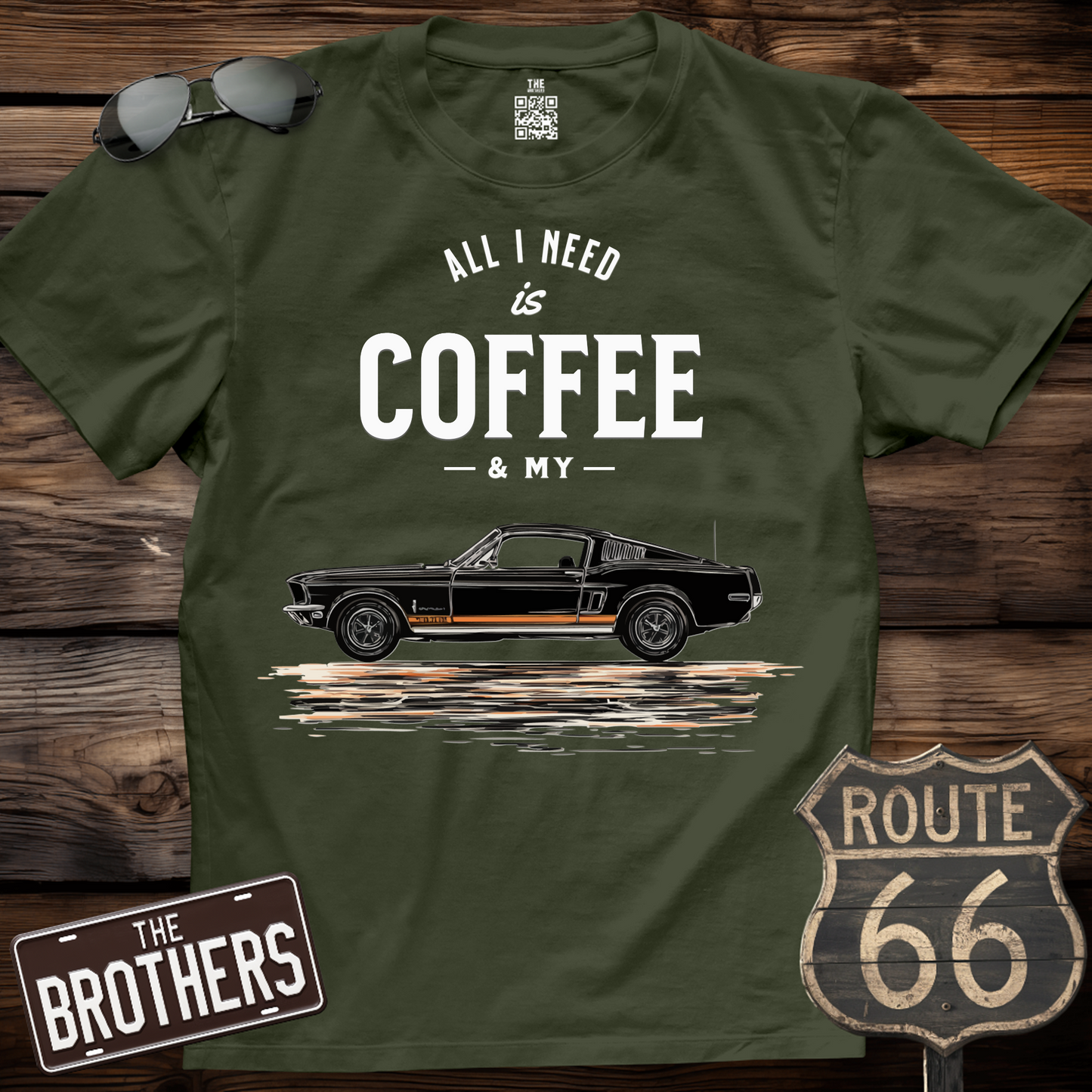 All I Need Is Coffee And Muscle Car Shirt