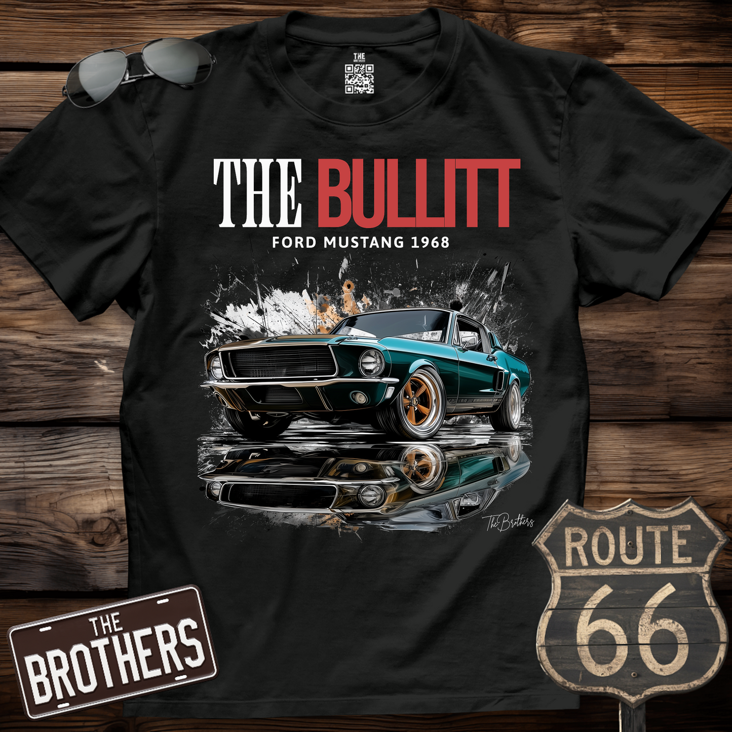 The Bullitt 68s Ford Mustang Art T-Shirt