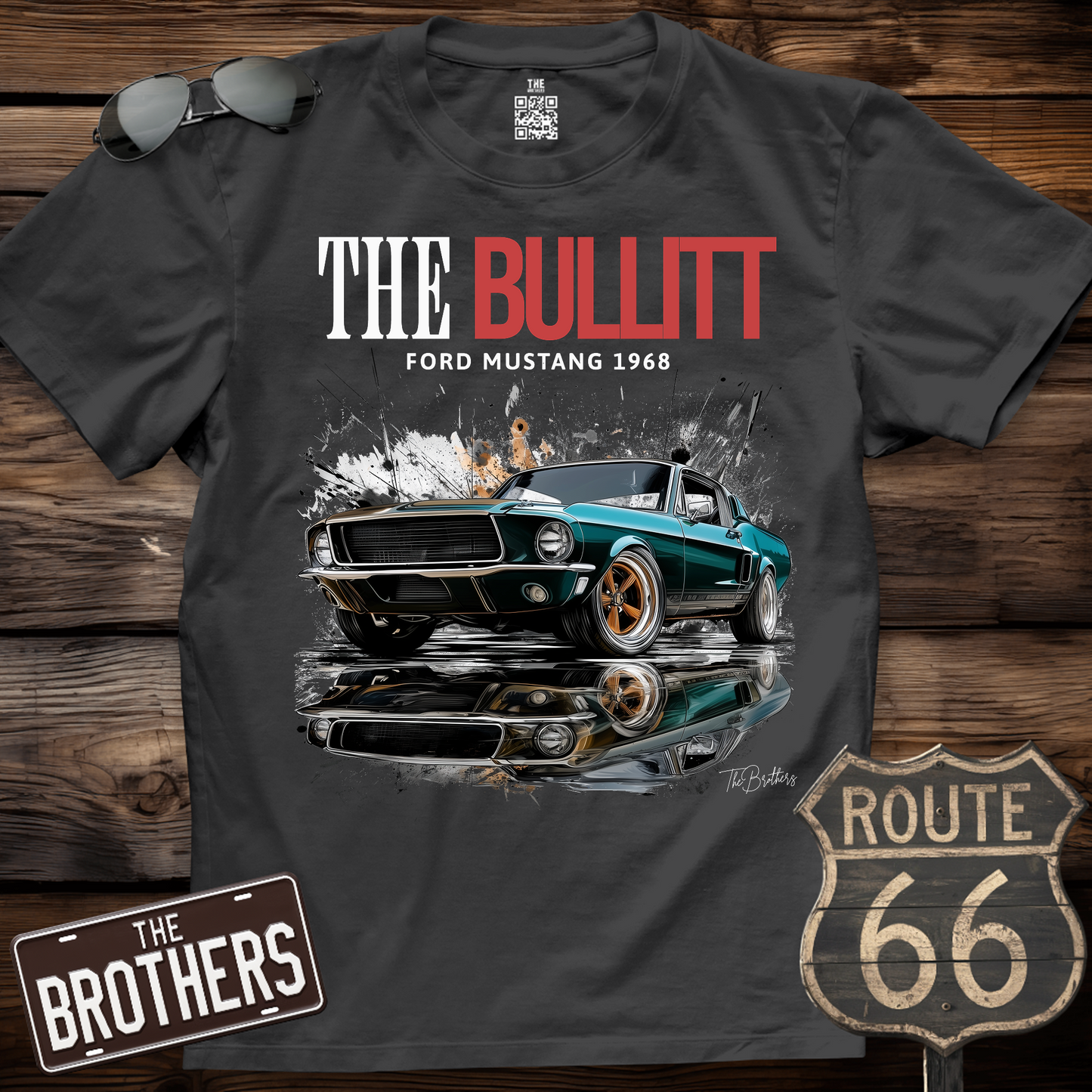 The Bullitt 68s Ford Mustang Art T-Shirt