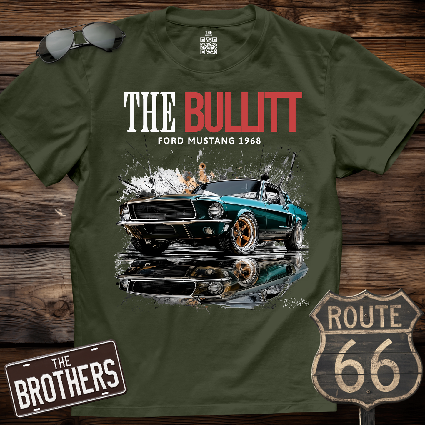 The Bullitt 68s Ford Mustang Art T-Shirt