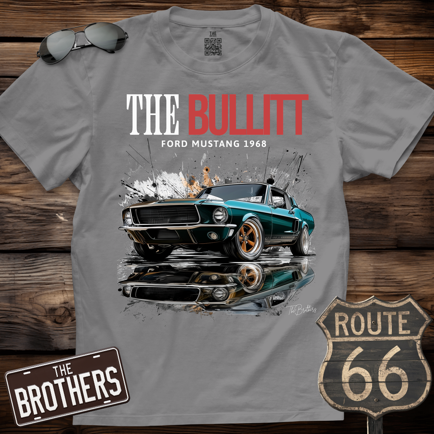 The Bullitt 68s Ford Mustang Art T-Shirt