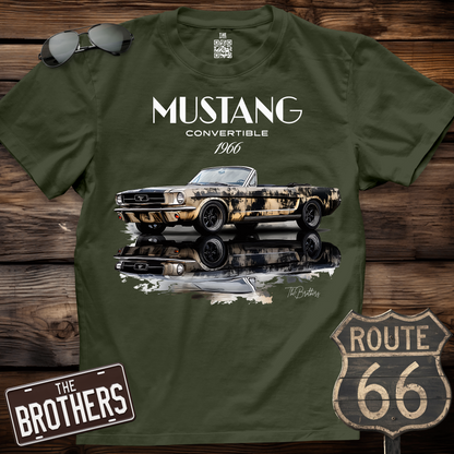 1966 Mustang Convertible Art T-Shirt