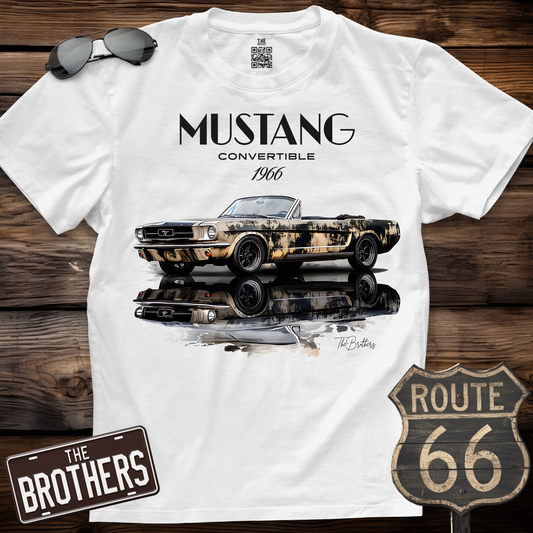 1966 Mustang Convertible Art T-Shirt