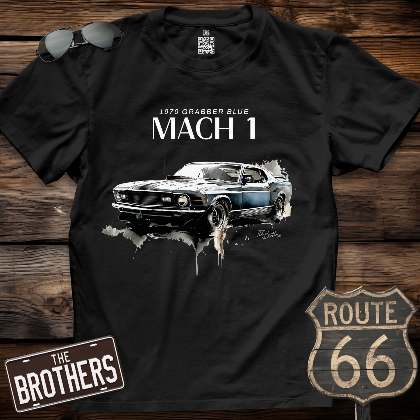 1970 Grabber Blue Mach 1 T-Shirt