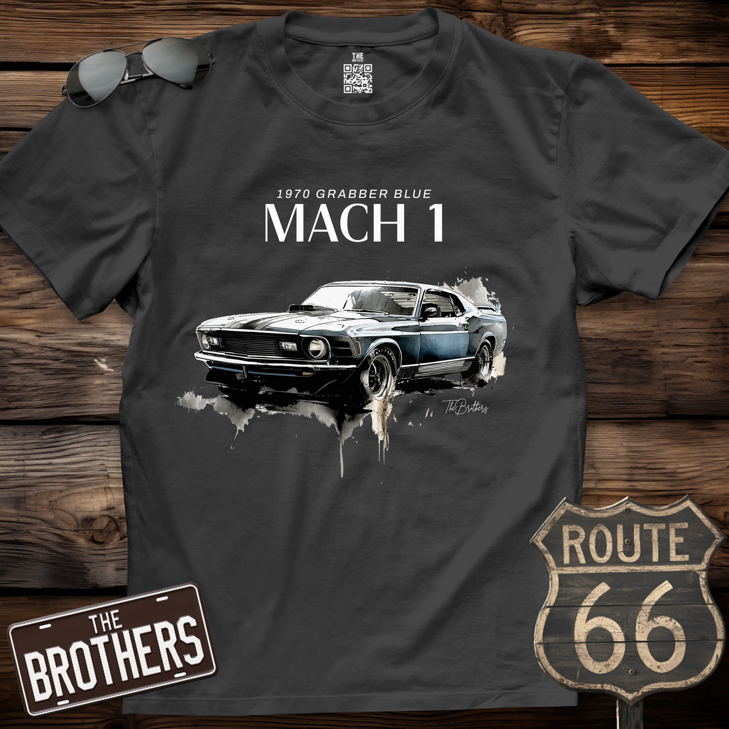 1970 Grabber Blue Mach 1 T-Shirt