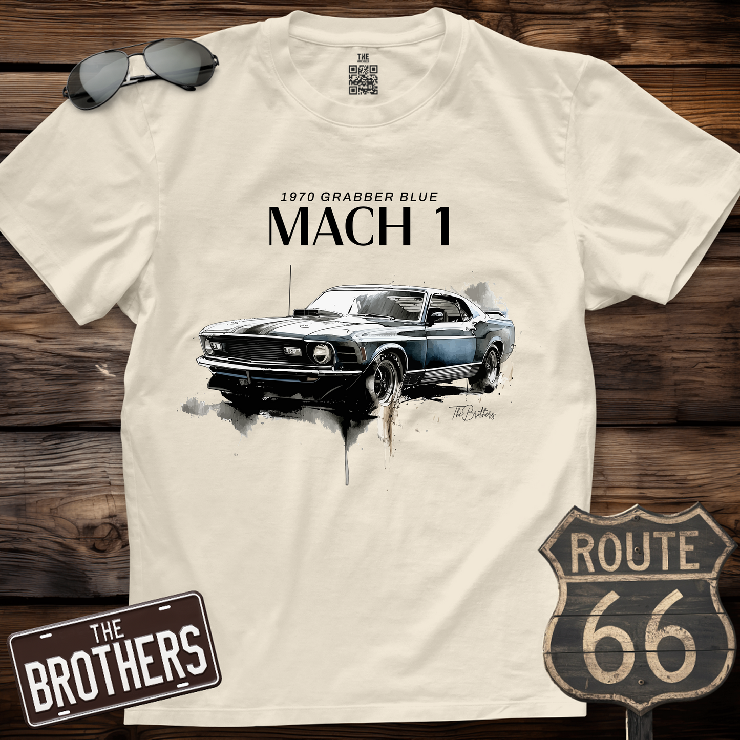 1970 Grabber Blue Mach 1 T-Shirt