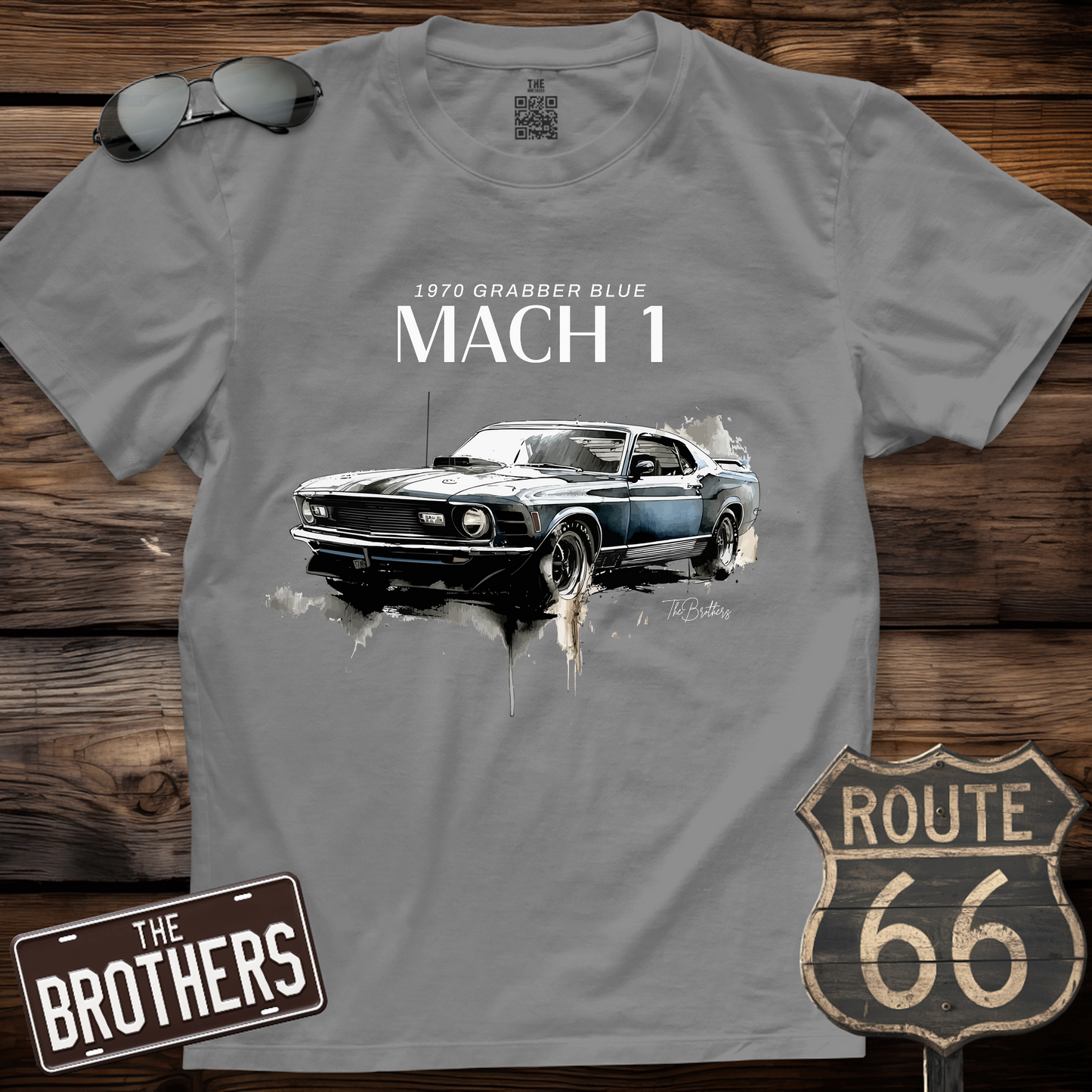 1970 Grabber Blue Mach 1 T-Shirt