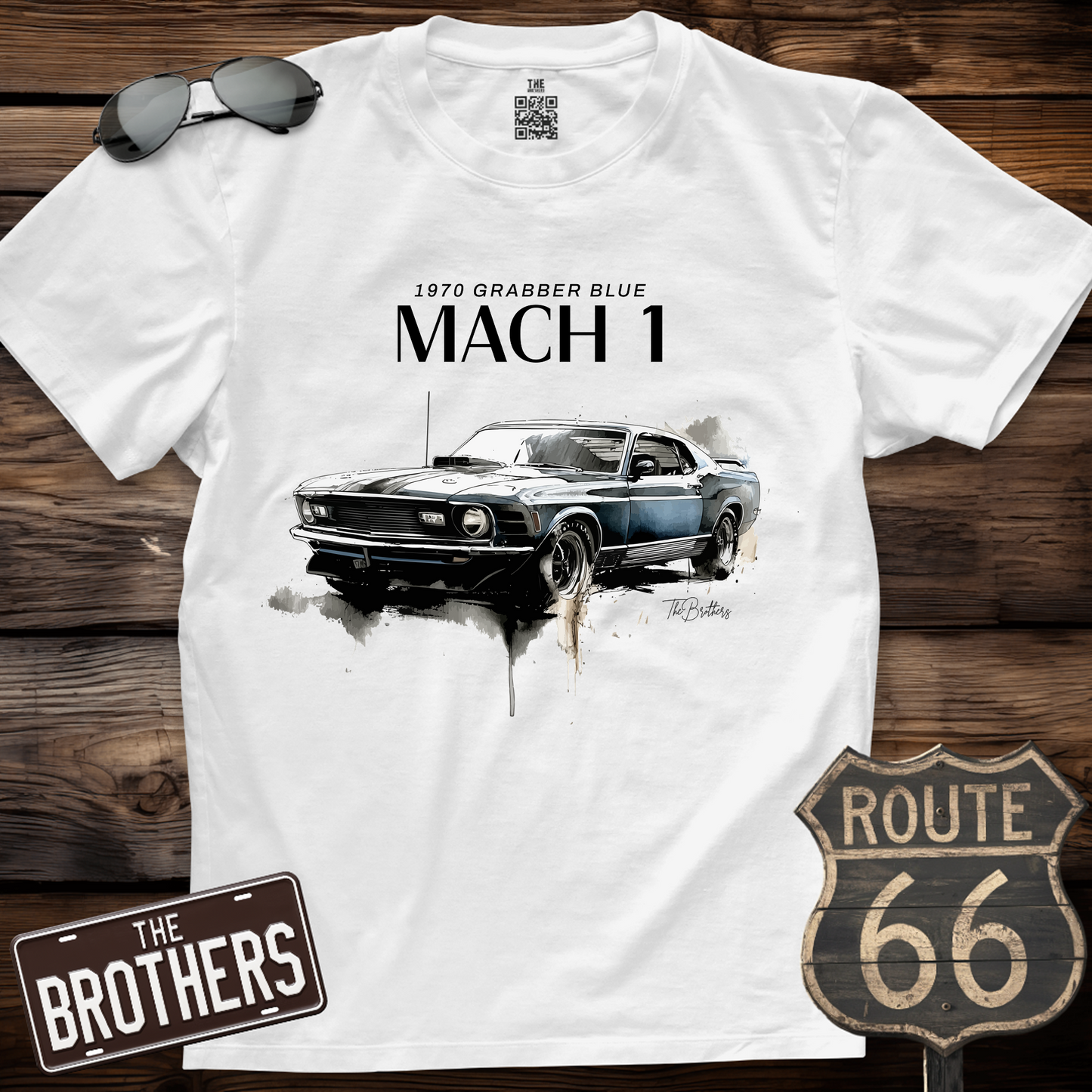 1970 Grabber Blue Mach 1 T-Shirt