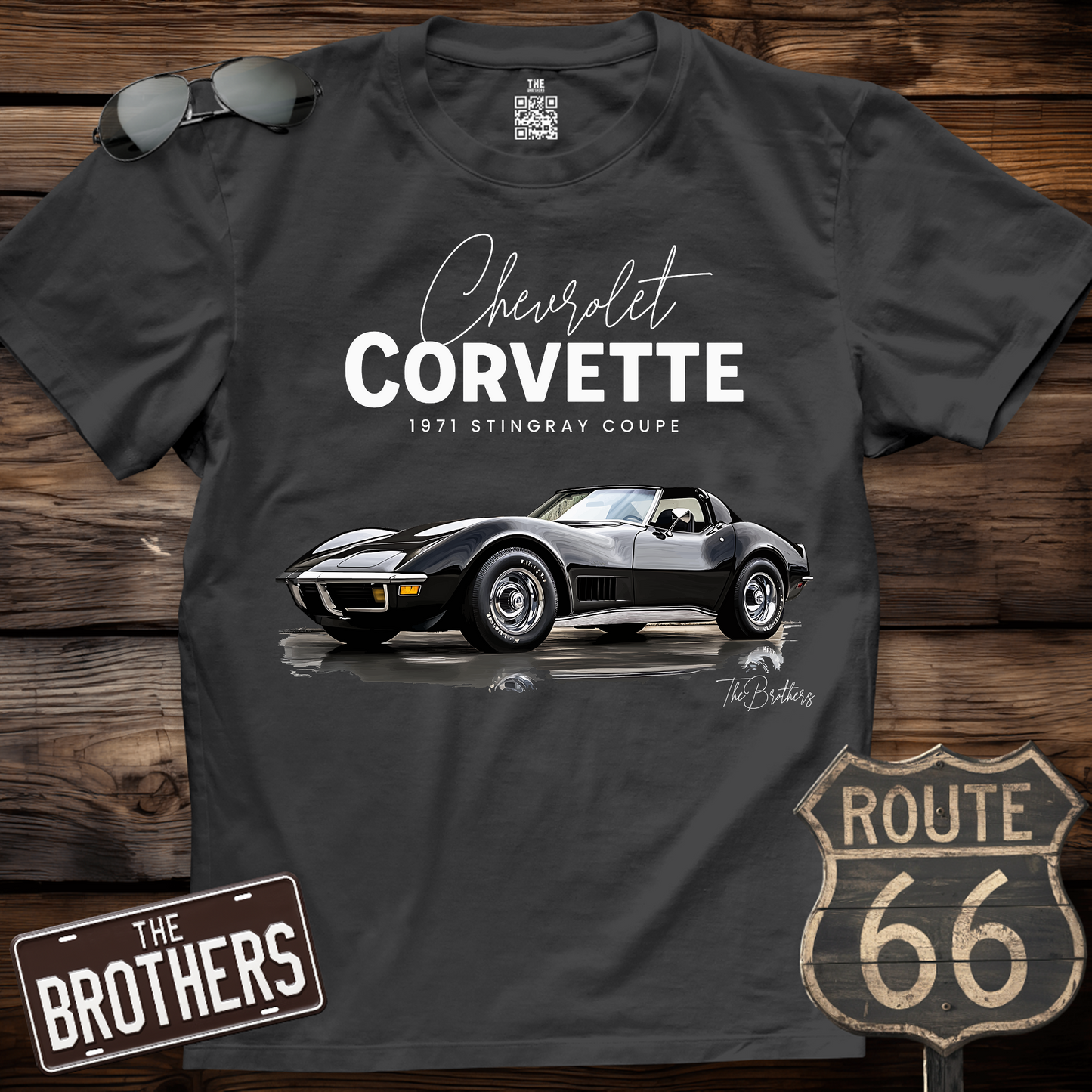 71s Corvette Stingray Coupe Art T-Shirt