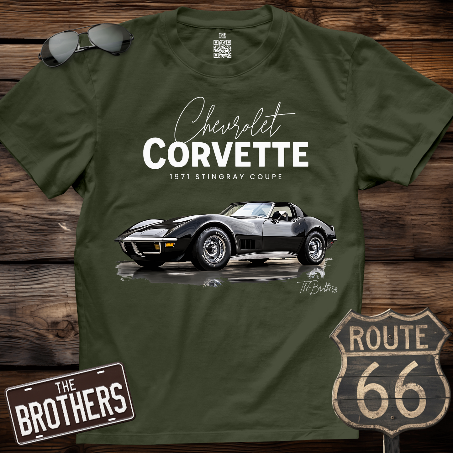 71s Corvette Stingray Coupe Art T-Shirt