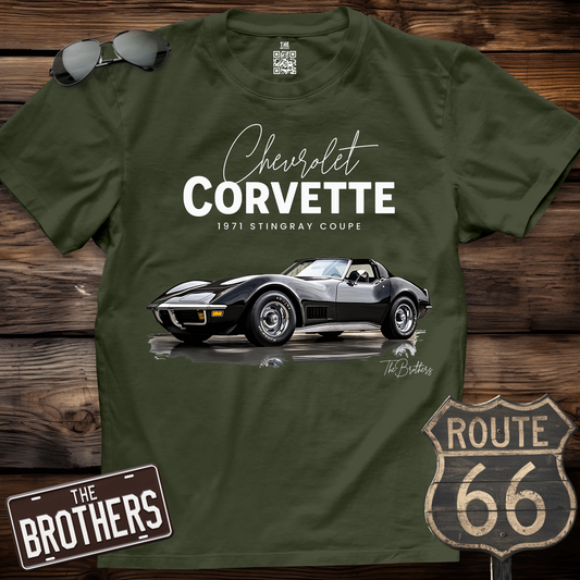 71s Corvette Stingray Coupe Art T-Shirt