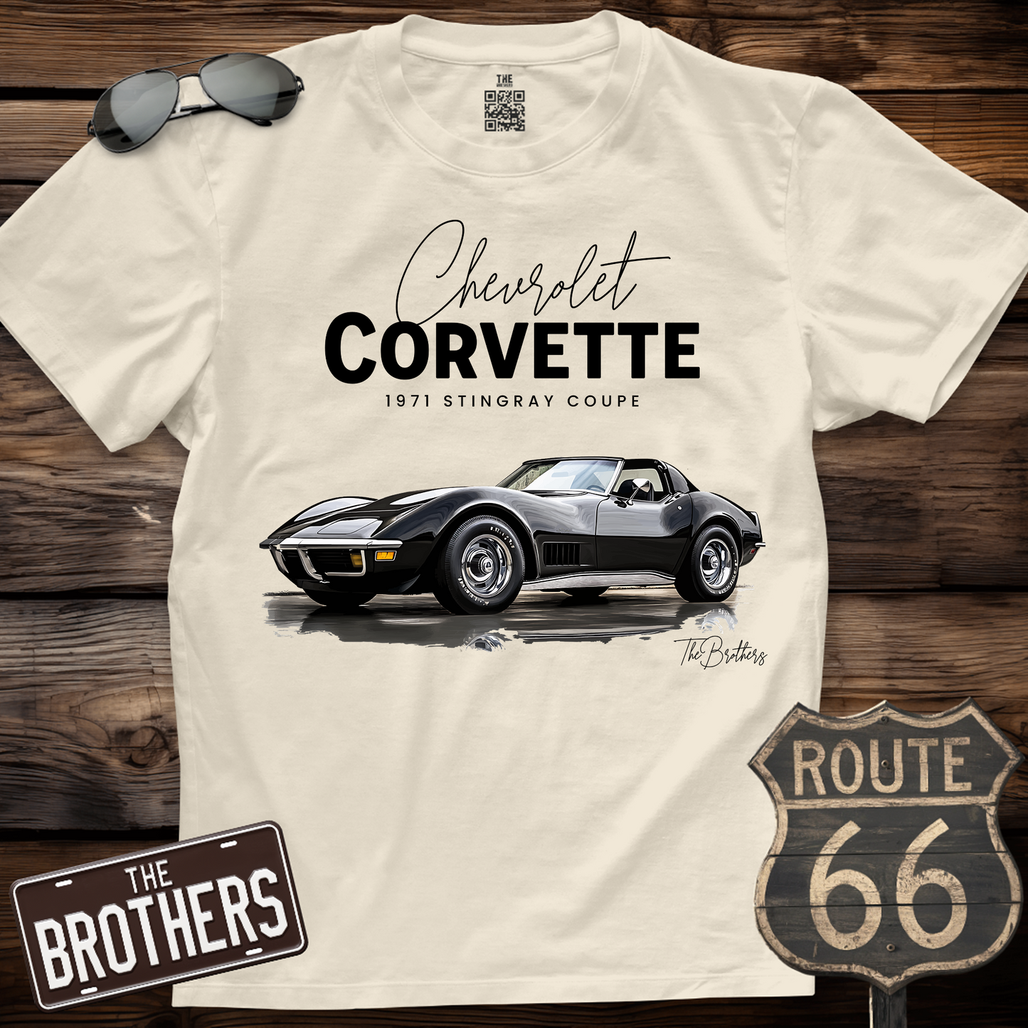 71s Corvette Stingray Coupe Art T-Shirt