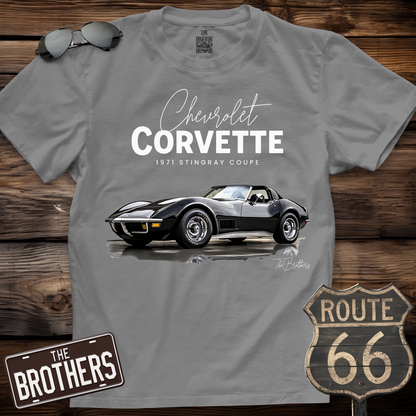 71s Corvette Stingray Coupe Art T-Shirt