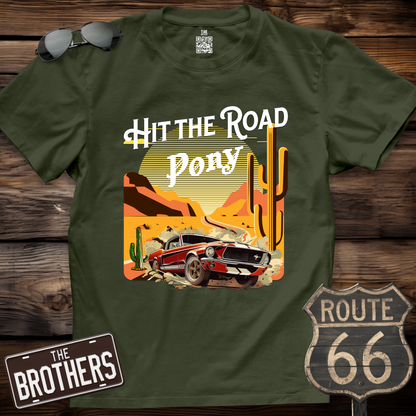 Hit The Road Pony  T-Shirt