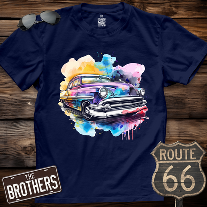 Vibrant Retro Wheels  T-Shirt