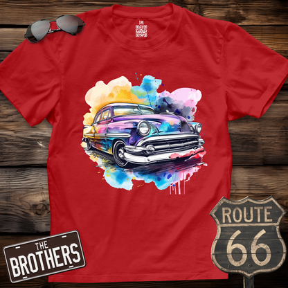 Vibrant Retro Wheels  T-Shirt