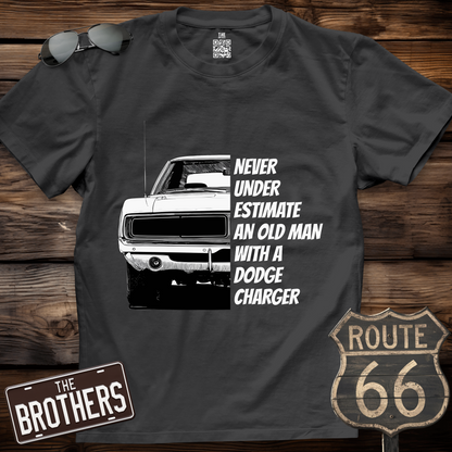 Old Man With A Dodge Charger T-Shirt