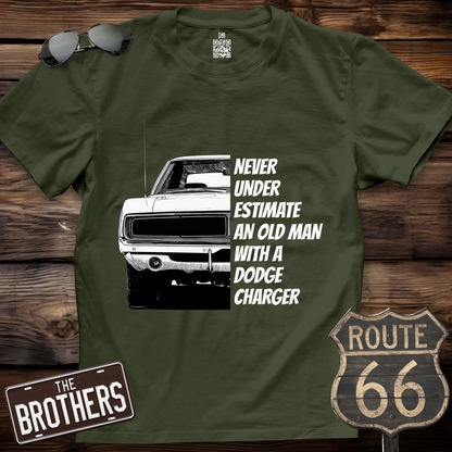 Old Man With A Dodge Charger T-Shirt