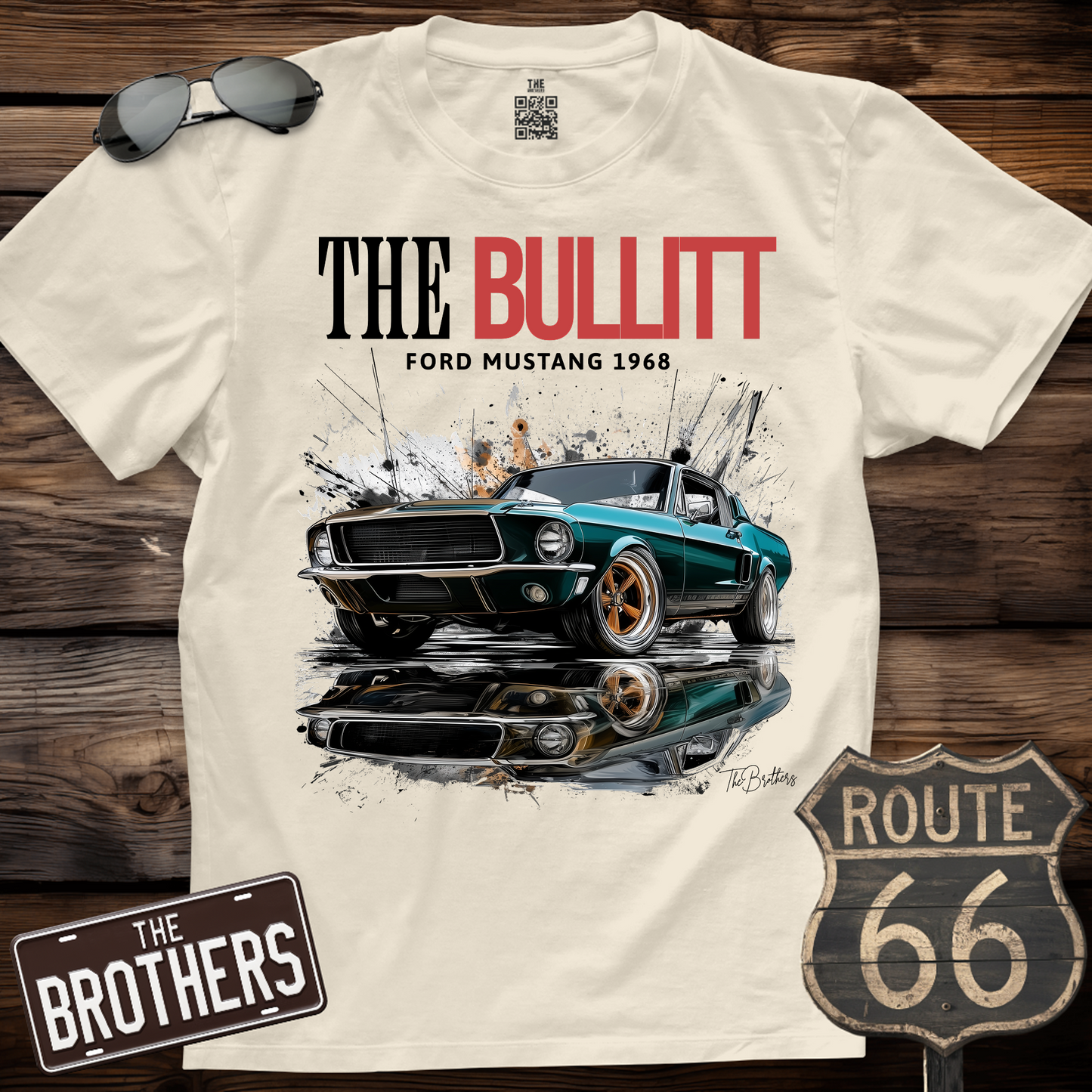 The Bullitt 68s Ford Mustang Art T-Shirt